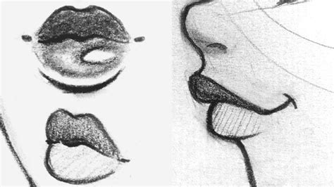 How to Draw Lips | Front, Side, 3/4 ... Drawing Tutorials, Drawing ...