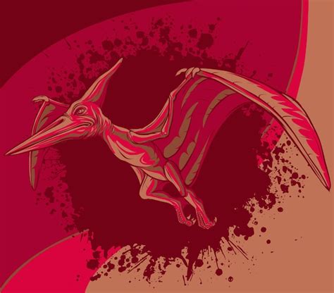 Premium Vector | Pteranodon flying dinosaur