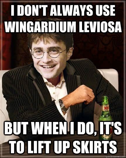 I don't always use Wingardium Leviosa But when I do, it's to lift up skirts - The Most ...