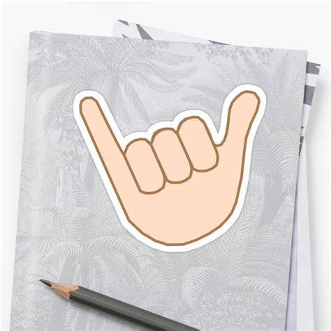 "Shaka/Hang Loose Emoji" Stickers by livelycoastin | Redbubble