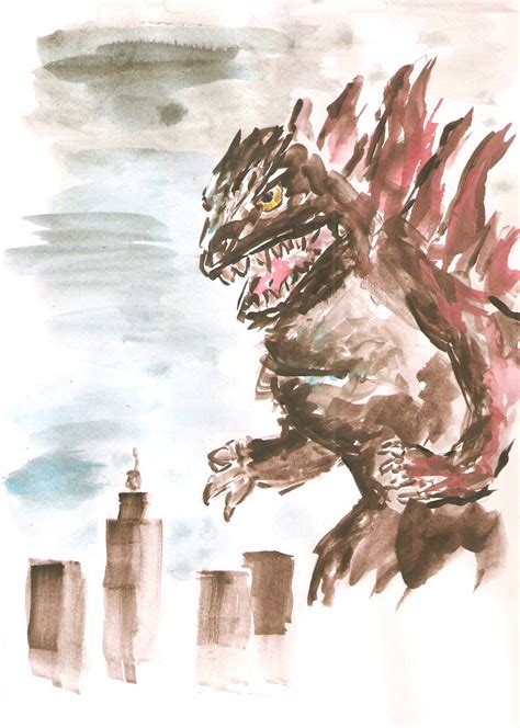 Godzilla by WatercolourBoi on DeviantArt