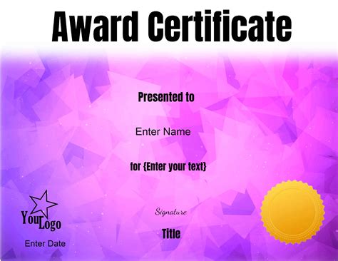 Free Editable Certificate Template | Customize Online & Print at Home
