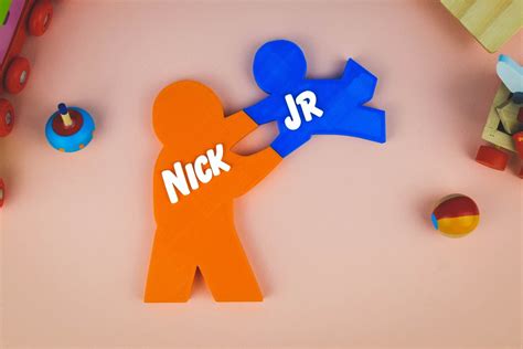 Nick JR Father & Son 3D Printed Logo Clasic Version Nickelodeon Junior ...