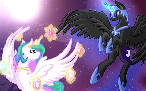 Celestia vs Nightmare Moon by Amazing-ArtSong on DeviantArt