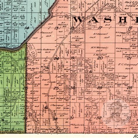 Morgan County Indiana Vintage Map From 1909 Old County Map | Etsy