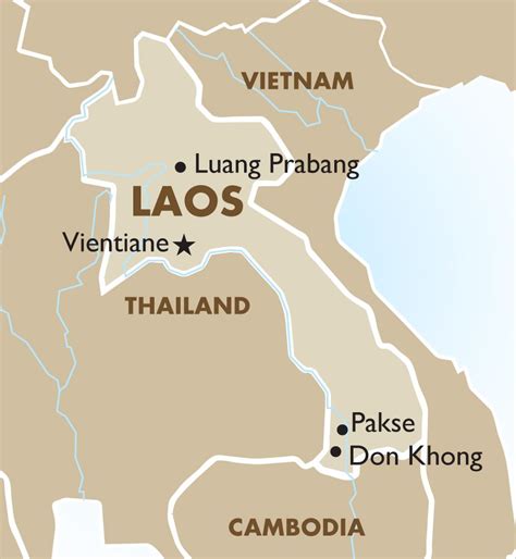 Capital of laos map - Map of capital of laos (South-Eastern Asia - Asia)