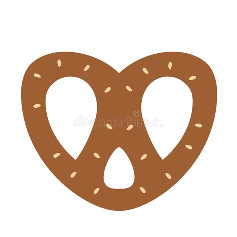 Cartoon Pretzel Icon Emoji Illustration Isolated Stock Illustration - Illustration of delicious ...