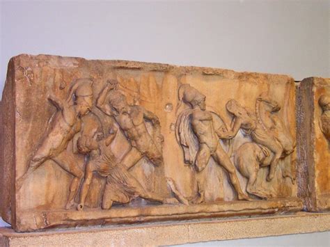 Frieze from the Mausoleum of Halicarnassus, TK . British Museum ...