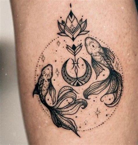 55 Stunning Pisces Tattoos That Capture The Uniqueness Of The Sign | Pisces tattoo designs, Palm ...