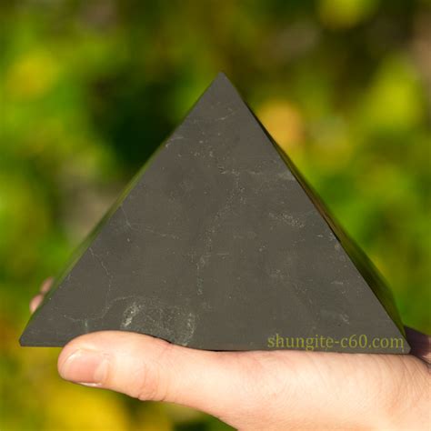 Large shungite pyramid | Made of solid 100% shungite stone