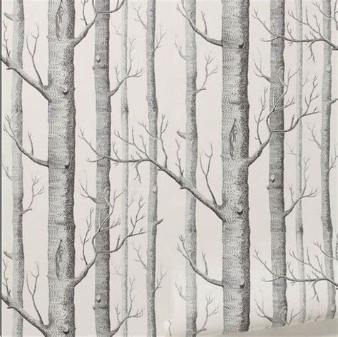 Black White Birch Tree Wallpaper for Bedroom Modern Design | Etsy | Birch tree wallpaper ...