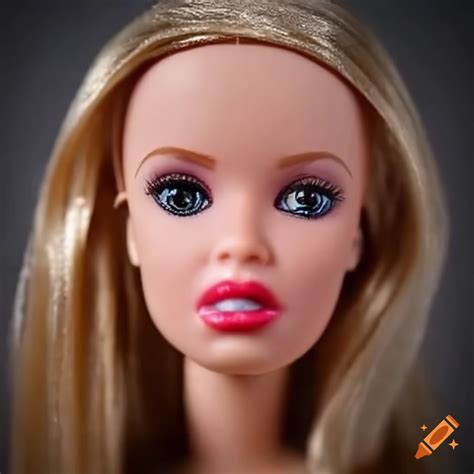 Disgusted barbie doll face on Craiyon