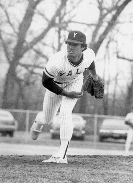 Future New York Mets pitcher Ron Darling when he was in college pitching for Yale university.