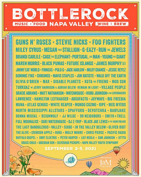 Bottlerock Napa Valley 2021 Music Festival | Lineup, Tickets and Dates