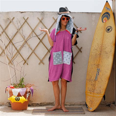 dotted surf poncho