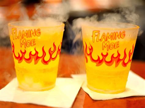 Flaming Moes at Moes Tavern in Springfield USA at Universal Studios ...