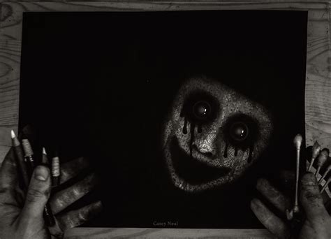 Horror Face Charcoal Drawing by CaseyNealArtwork on DeviantArt