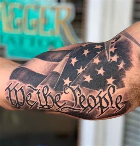 75 Patriotic “We the People” Tattoos and Ideas - Tattoo Me Now | American flag tattoo, American ...