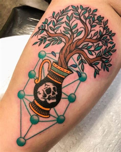 Tree Tattoo Color, Oak Tree Tattoo, Tree Of Life Tattoo, Life Tattoos, Tatoos, Traditional ...