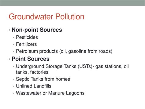 PPT - Groundwater Pollution PowerPoint Presentation, free download - ID ...