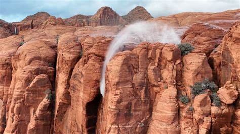 WATCH: 'Reverse waterfall' caught on video in southwest Utah