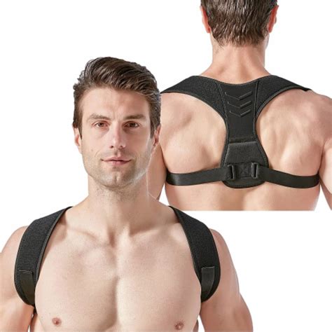 Adjustable Back Brace Shoulder Belt Posture Support Correction Band ...