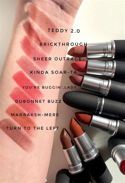 8 Shades of Mac Powder Kiss Lipstick Swatches