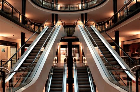 Free Images : escalator, interior design, symmetry, lobby, shopping ...