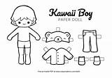 Free Printable Kawaii Paper Dolls Colouring Pages sketch template