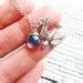 Silver Bird Necklace Glass Jewel Necklace Briolette by KateeMarie