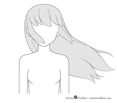 How to Draw Anime Hair Blowing in the Wind - AnimeOutline