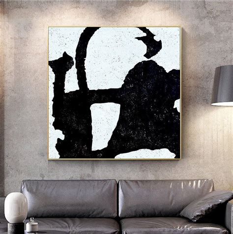 Large Wall Art Black and White Abstract Painting Original Art | Etsy | Abstract painting, Large ...