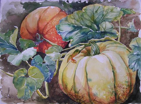 DSCN3262.JPG (image) | Fall watercolor, Watercolor art, Watercolor pumpkins