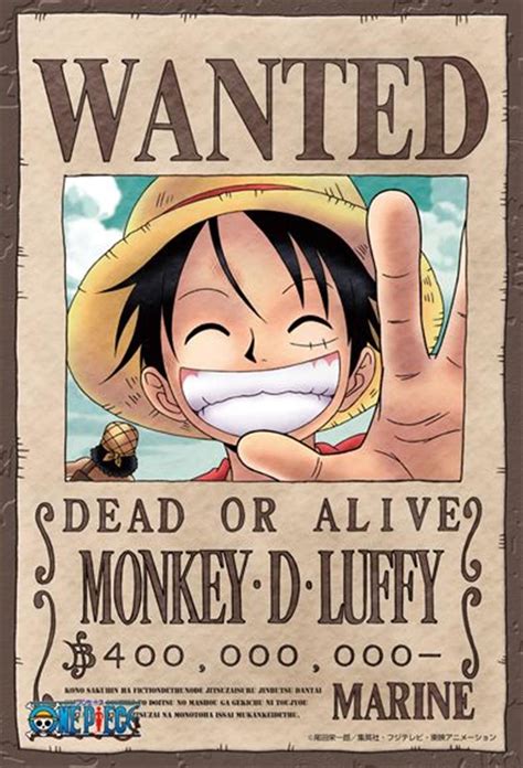 the wanted poster for one piece's new movie, monkey d luffyy