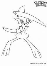 Gallade Pokemon Coloring Page sketch template