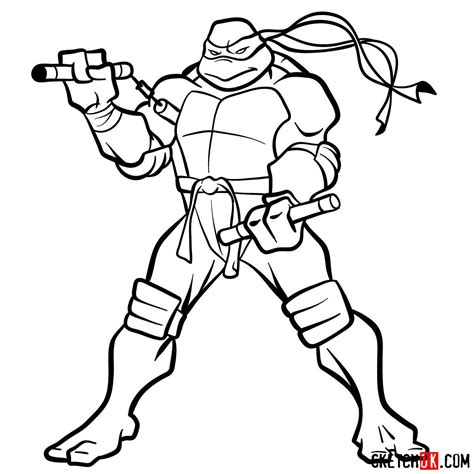 How To Draw The Ninja Turtles Step By Step - Askworksheet