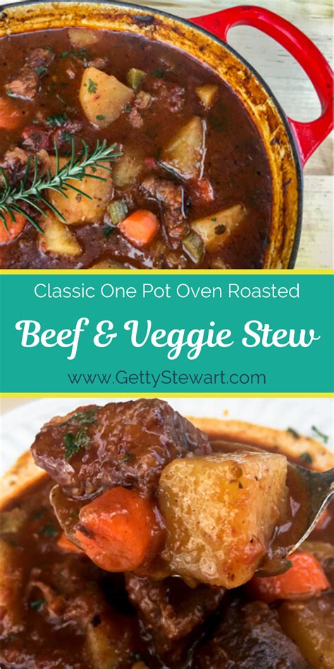 Beef Stew with Red Wine - In the Oven - GettyStewart.com | Recipe | Beef, Beef stew, Oven roast beef