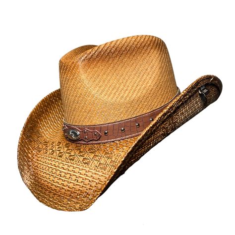Brown Leather Cowboy Hat - Redneck Legends