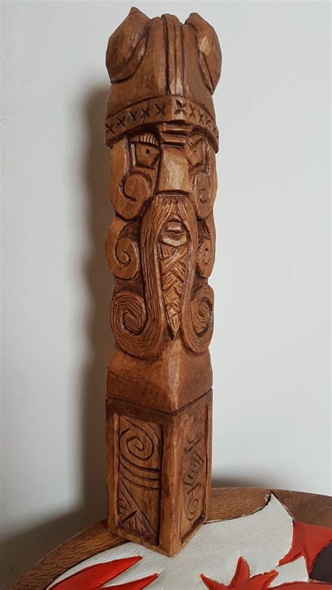 FOR SALE on esty - Viking wood carving made from Oak and stained. Check ...