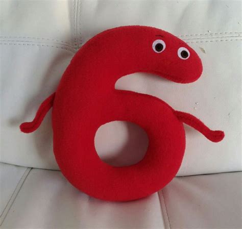 Plush Toy Just Like Charlie and the Numbers Number 6 - Etsy