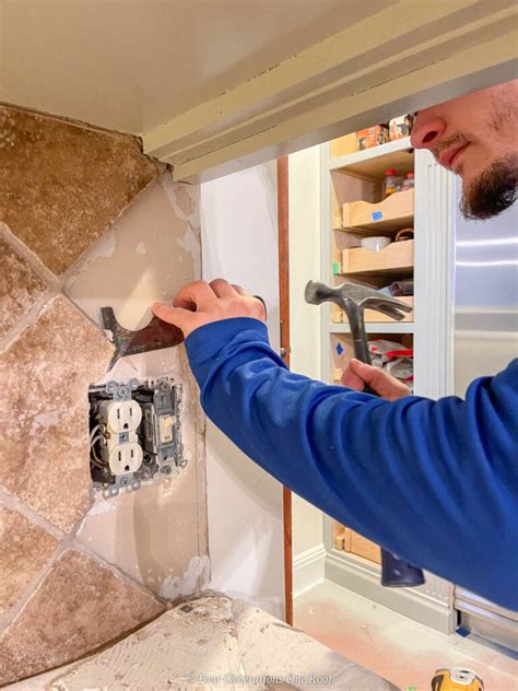 How To Remove Tile Backsplash | Four Generations One Roof