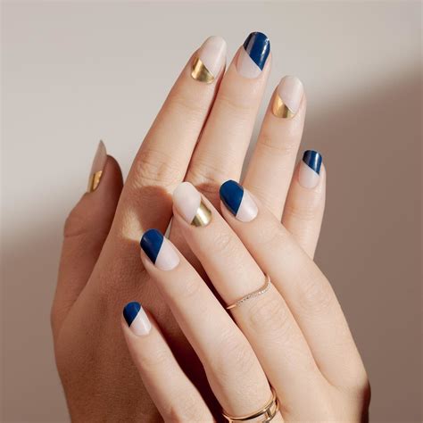 Blue And Gold Striped Nails Pictures, Photos, and Images for Facebook ...