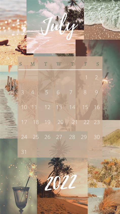 July calendar month (aesthetic) in 2022 | July calendar, Aesthetic, Art