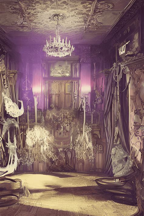 Haunted Mansion Interior Graphic · Creative Fabrica