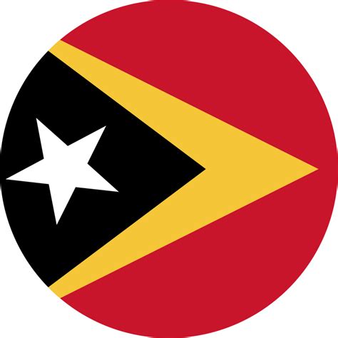 Circle flag of Timor Leste. 11571506 PNG