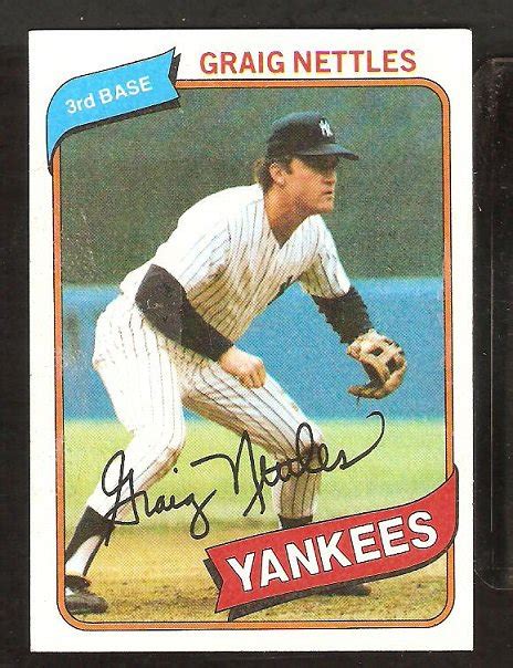 New York Yankees Graig Nettles 1980 Topps Baseball Card # 710 em/nm