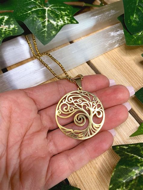 TREE of LIFE Gold Necklace | Spiritual Yoga Jewelry