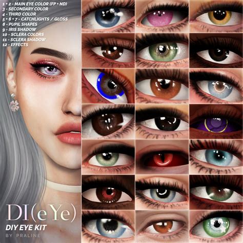 DI(eYE) - DIY Eye Kit | Pralinesims on Patreon | Sims 4 cc eyes, Sims 4 ...