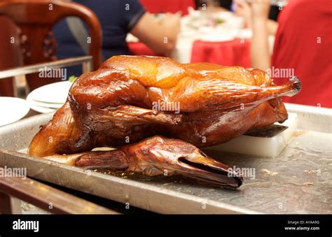 Peking duck before carving at Qianmen Quanjude Roast Duck Restaurant ...