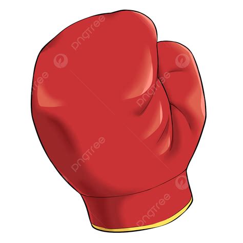 Red Boxing Gloves Clipart Transparent PNG Hd, Red Realistic Cartoon ...